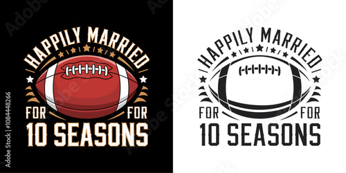 Football and marriage t-shirt vector design