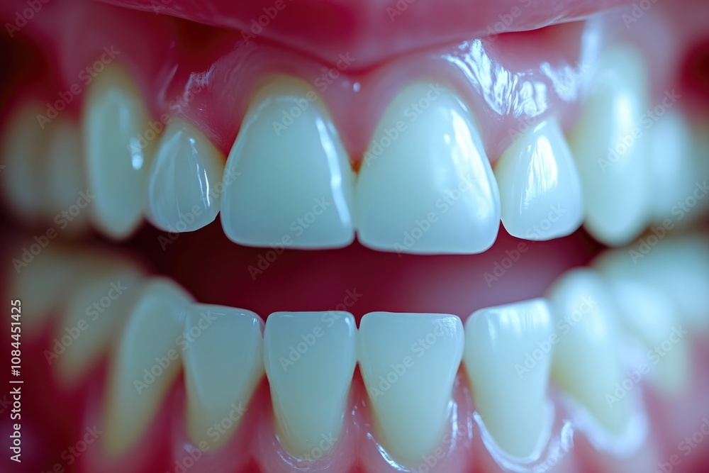 Fresh Pink Gums with Perfect White Teeth Detail Fresh Pink Gums with Perfect White Teeth Detail