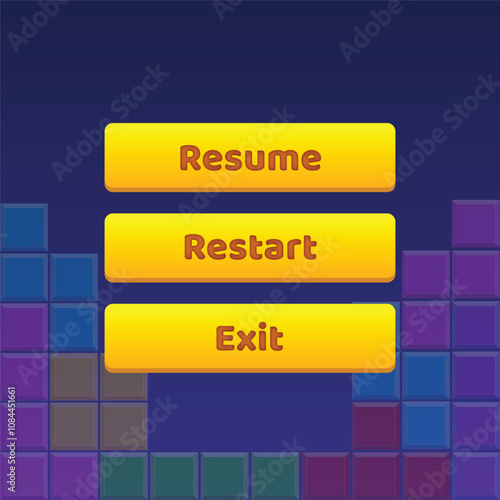 block puzzle game menu