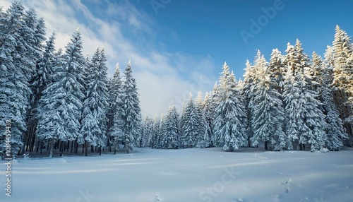 winter landscape with trees