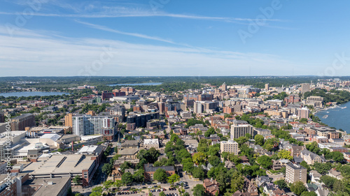 Downtown Madison, Wisconsin and Lake Mendota