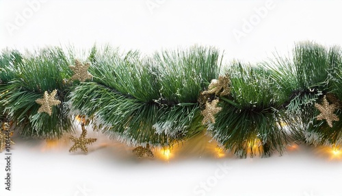 christmas garland isolated on white