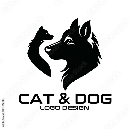 Cat and Dog Vector Logo Design photo