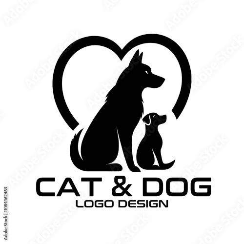 Cat and Dog Vector Logo Design photo