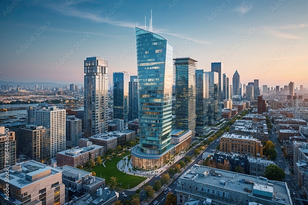 Fototapeta premium Sustainable Urban Planning and Design Innovations for Smart Cities and Environmental Awareness