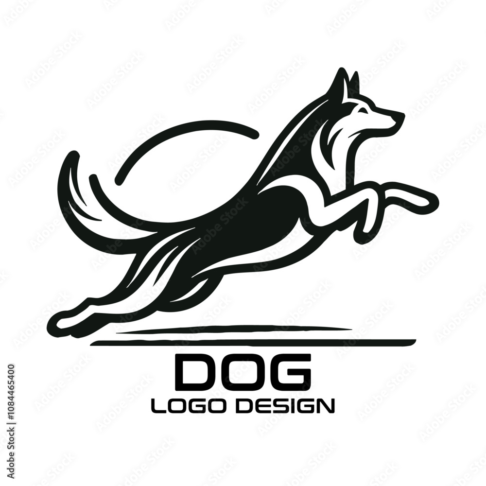 Naklejka premium Dog Vector Logo Design