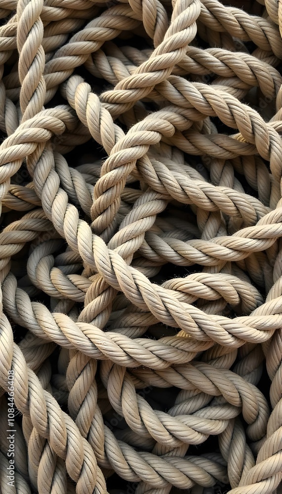 Intricate Thick Rope Knot Sturdy Tangled Maritime Cord for Industrial Construction Intricate Thick Rope Knot Sturdy Tangled Maritime Cord for Industrial Construction