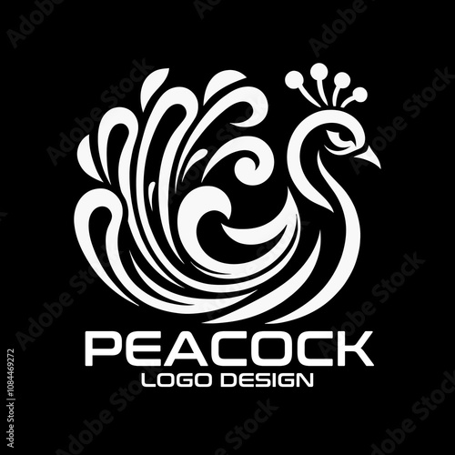 Peacock Vector Logo Design photo