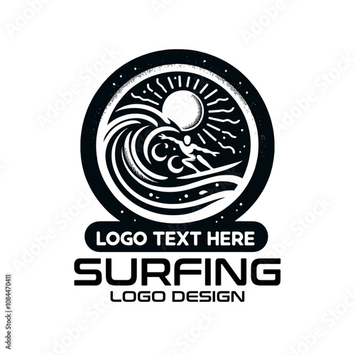 Surfing  Vector Logo Design