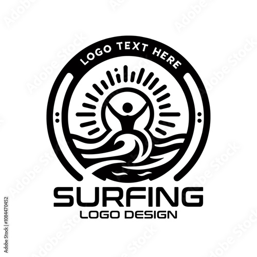 Surfing  Vector Logo Design