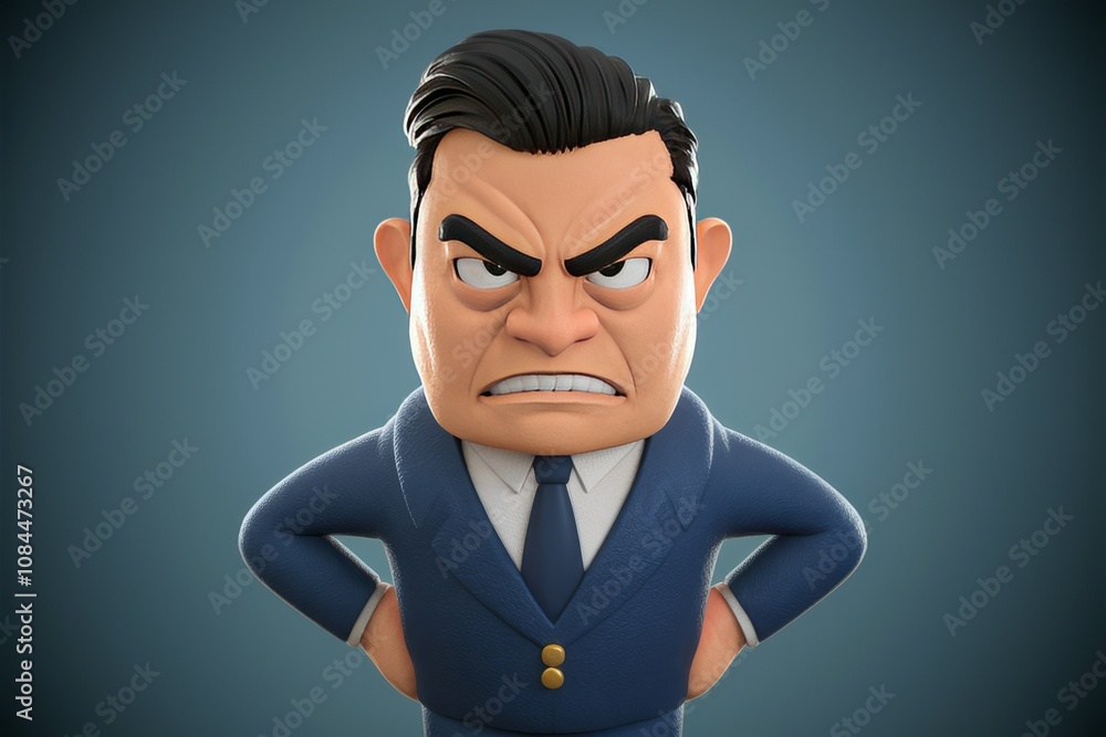 Angry Businessman Cartoon Character Angry Businessman Cartoon Character