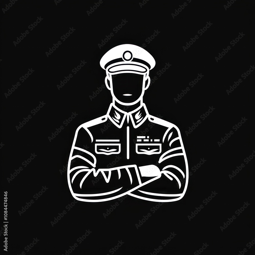 The soldier exudes strength and commitment, dressed in uniform and standing tall The soldier exudes strength and commitment, dressed in uniform and standing tall