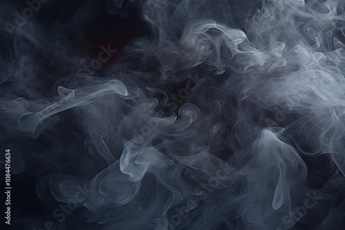 White smoke Texture, Smoke background, Smoke texture background, Fog Background, Gray smoke on black background, smoke effect background, AI Generative