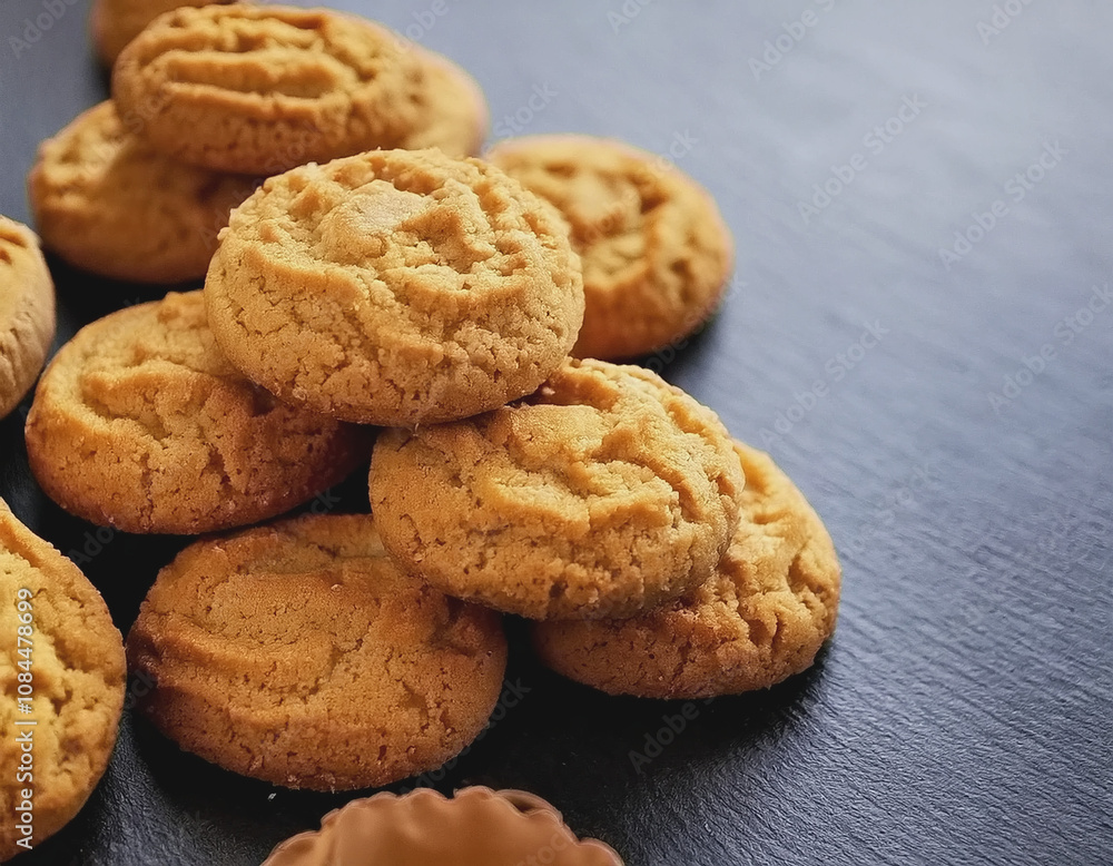 Stack of Home Made Peanut Butter Cookies AI Stack of Home Made Peanut Butter Cookies AI