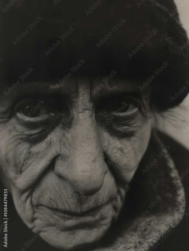 Close-up Portrait of an Elderly Woman Close-up Portrait of an Elderly Woman