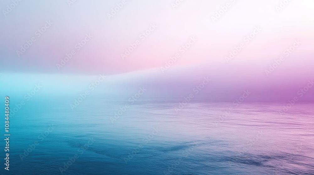 Serene pastel morning mist over calm ocean waves background Copy space Serene pastel morning mist over calm ocean waves background Copy space