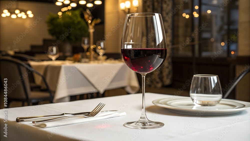red wine in a restaurant red wine in a restaurant