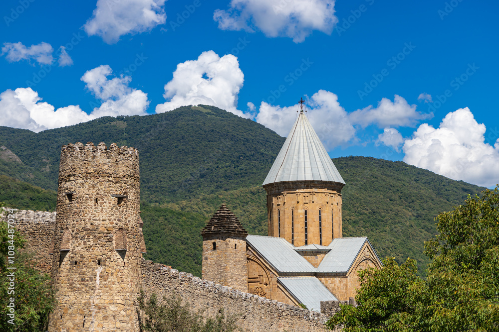 Medieval Ananuri Fortress on the Aragvi River in Georgia
