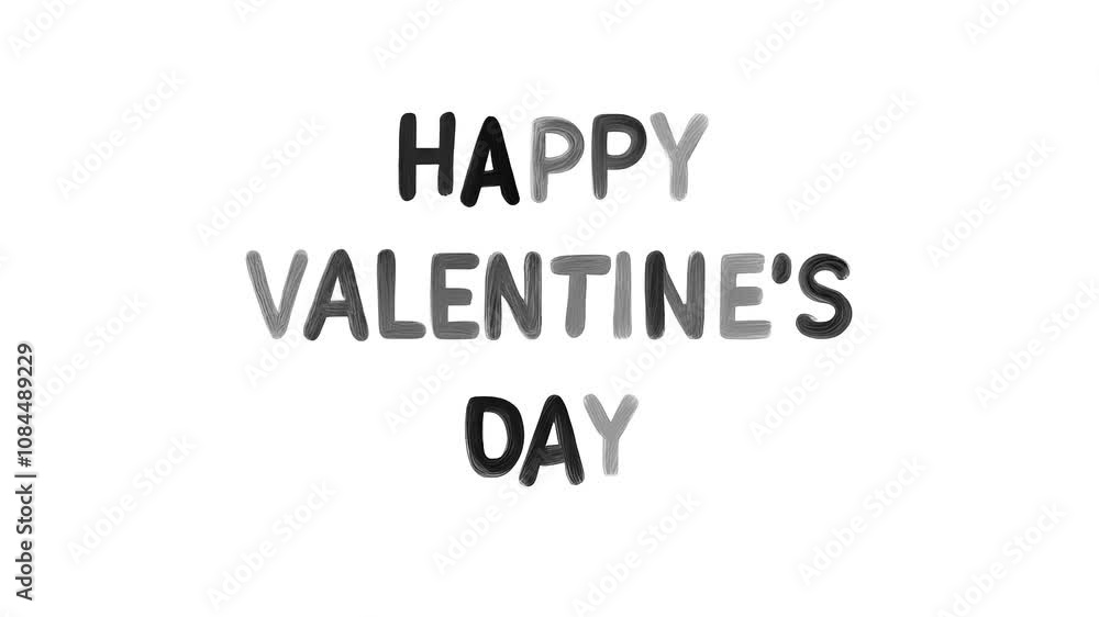 Greeting phrase “Happy valentine's day” black frase on white background Greeting phrase “Happy valentine's day” black frase on white background