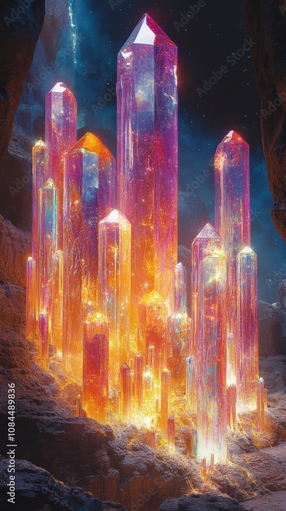 Crystal Caverns: A Glowing City of Minerals Crystal Caverns: A Glowing City of Minerals