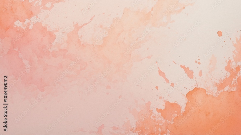 Soft peach watercolor abstract background with gentle splashes and delicate gradients Soft peach watercolor abstract background with gentle splashes and delicate gradients