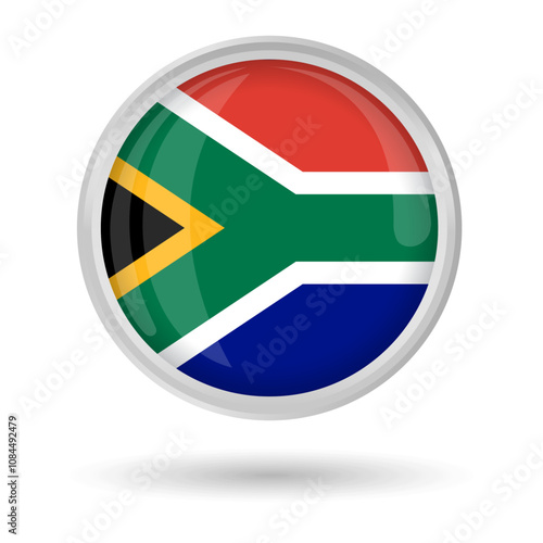 South Africa flag round framed standard colors vector isolated illustration glossy shiny 3D for Freedom Day April 27, Day of reconciliation 16th December, banners, posters, flyers, online, websites Free Download South Africa flag round framed standard colors vector isolated illustration glossy shiny 3D for Freedom Day April 27, Day of reconciliation 16th December, banners, posters, flyers, online, websites - GFXLoad