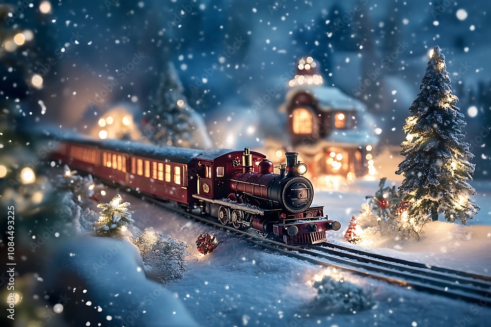 Steam train in the snow, train in winter. Steam train in the snow, train in winter.