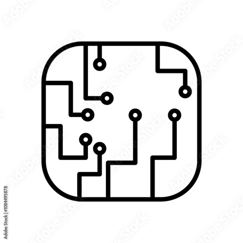 Сircuit board microchip icon. Symbol sign icon vector illustration, isolated on white