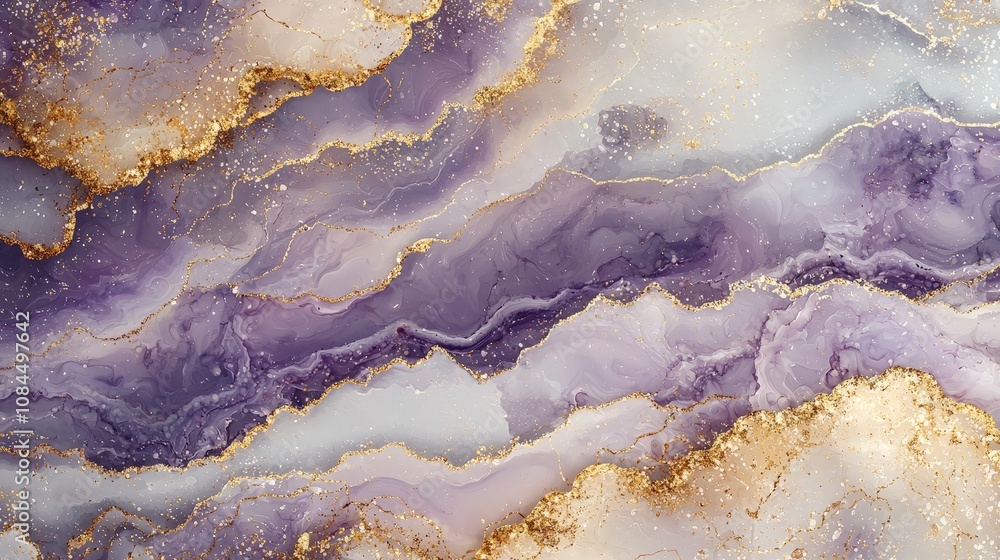 A stunning abstract design featuring swirling purple and gold patterns. A stunning abstract design featuring swirling purple and gold patterns.