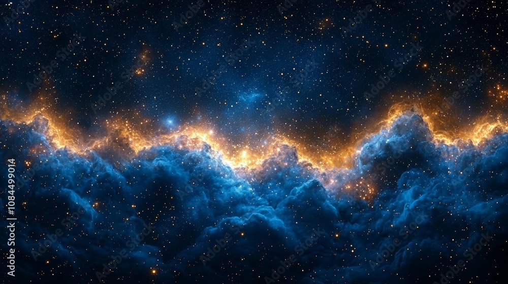 A stunning cosmic scene featuring vibrant clouds and stars in a deep space setting. A stunning cosmic scene featuring vibrant clouds and stars in a deep space setting.