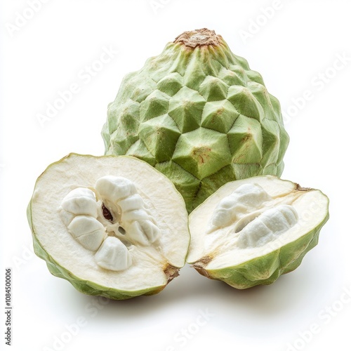 sugar or custard apple is Sugar Apple has many names like Sweetsop, Custard Apple, Sharifa and Sitafal which we call in our local language. photo