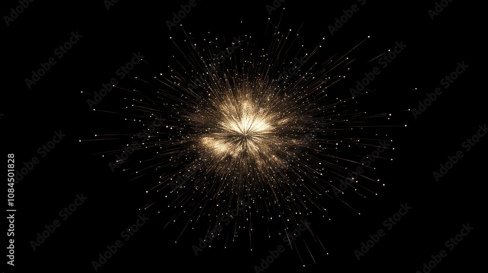 Obraz premium Fireworks on black Background