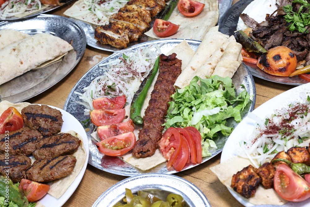 The most common variety of kebab is marinated lamb or beef cooked on a skewer. Vegetables are sometimes cooked along with them, wherein typical vegetables include eggplant, tomato, bell pepper, onions The most common variety of kebab is marinated lamb or beef cooked on a skewer. Vegetables are sometimes cooked along with them, wherein typical vegetables include eggplant, tomato, bell pepper, onions