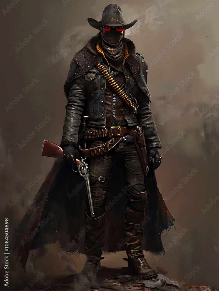Obraz premium Masked Cowboy with Gun