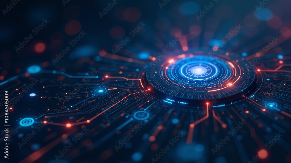 A glowing digital globe rests on a textured surface illuminating the dark with vibrant sparks A glowing digital globe rests on a textured surface illuminating the dark with vibrant sparks