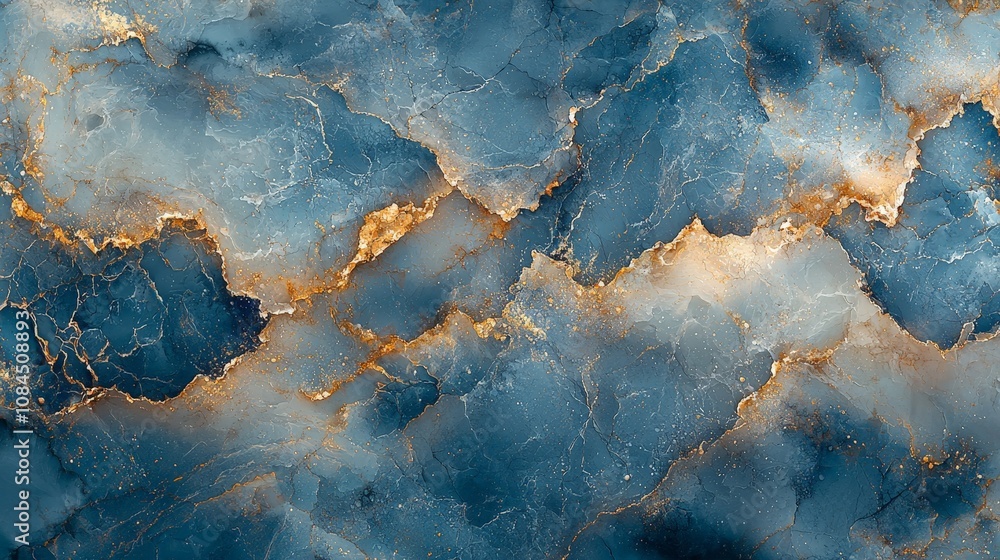 A textured abstract design featuring blue and gold hues with a fluid marble-like appearance. A textured abstract design featuring blue and gold hues with a fluid marble-like appearance.