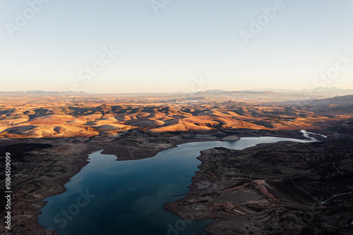 Drone panorama view of Sierra Nevada, Spain 