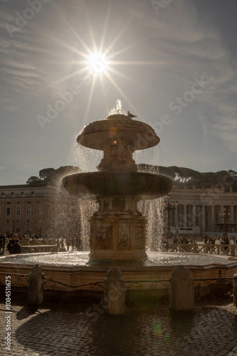 Vatican, Rome, Italy: Early morning at St. Peter's Square  photo