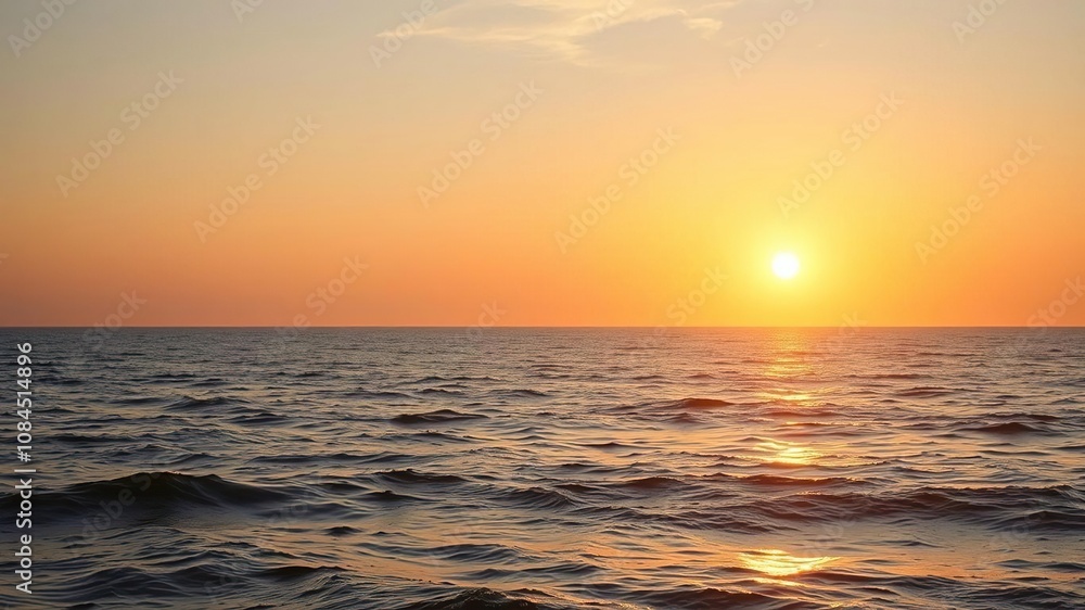 Gentle golden light spills across the ocean's surface as a serene sunset unfolds, clouds, stars, cliffside Gentle golden light spills across the ocean's surface as a serene sunset unfolds, clouds, stars, cliffside