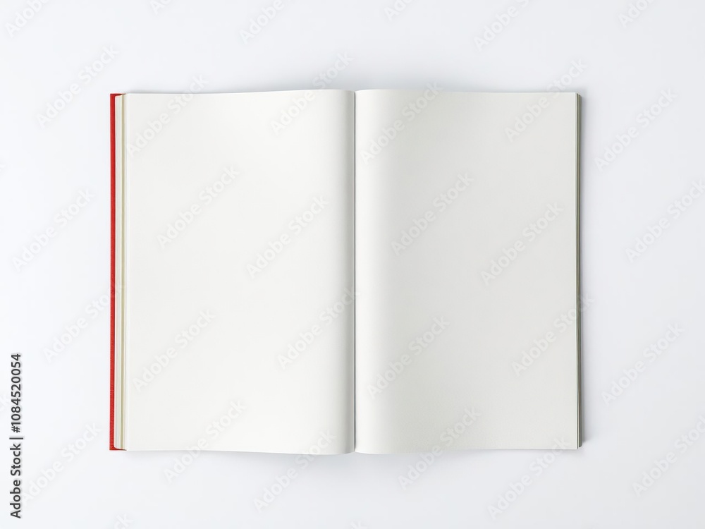 Hardcover book mockup with blank cover on plain white background, minimalistic, book Hardcover book mockup with blank cover on plain white background, minimalistic, book