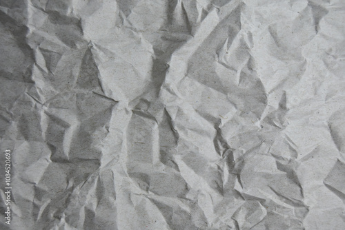 Crumpled brown paper surface, perfect for abstract background themes