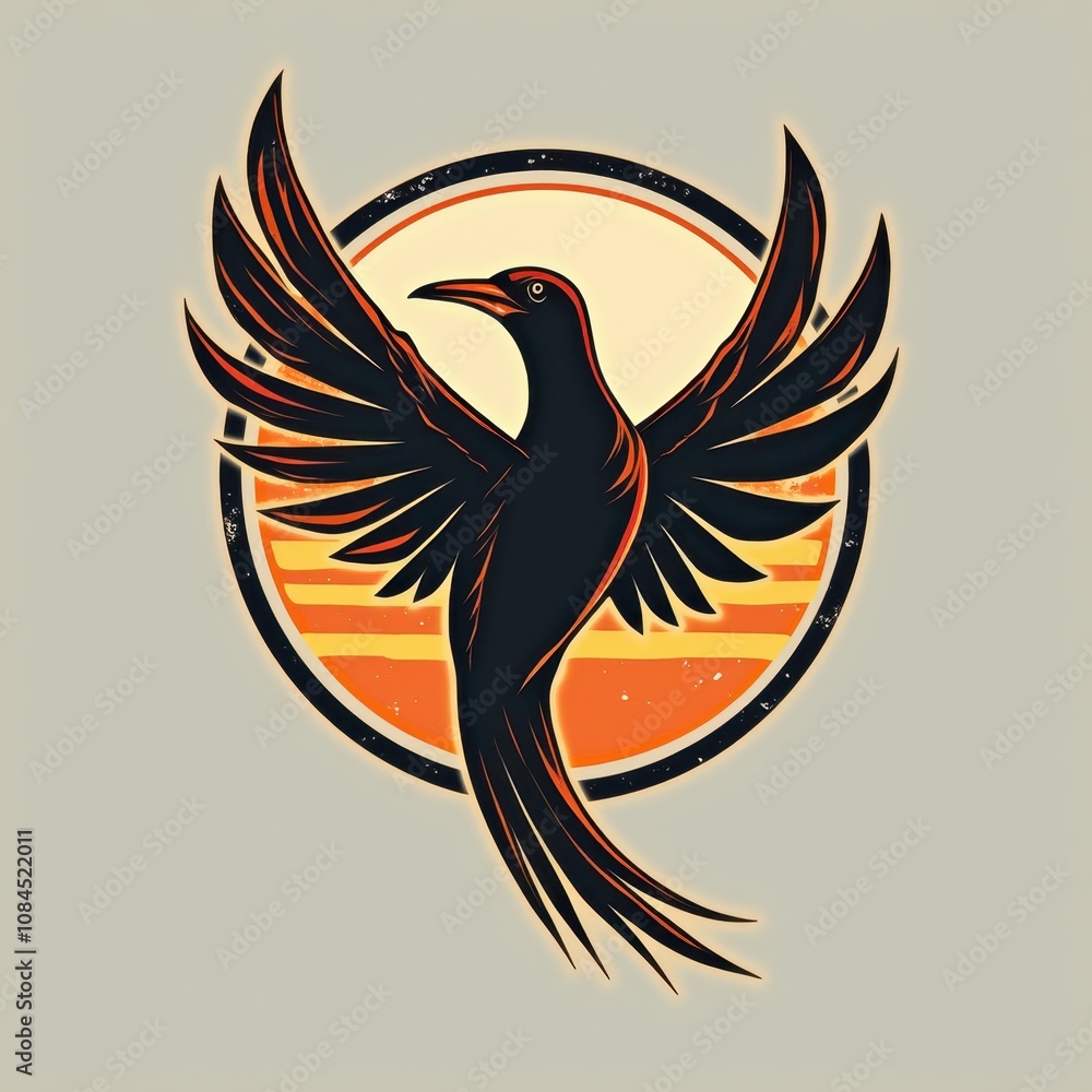 Obraz premium Abstract Flying Bird Logo Design Template