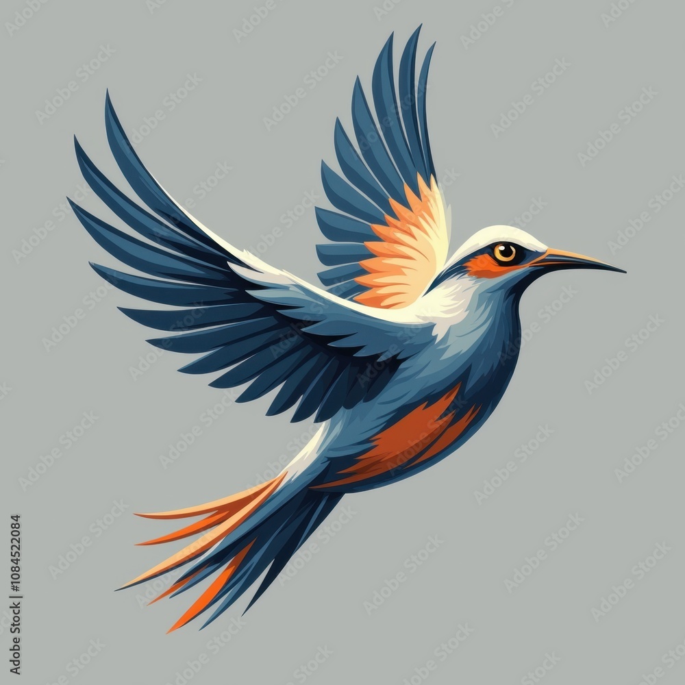 Naklejka premium Abstract Bird Logo Design Template