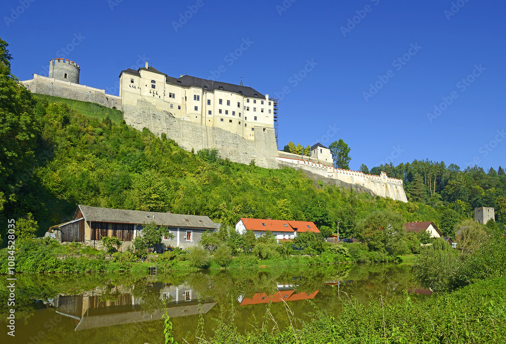 Castle Cesky Sternberk (Czech Sternberk) and the Sazava River, Middle Bohemia, Czech Republic