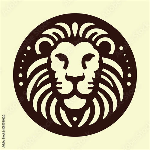 Lion head silhouette, perfect for pet-themed designs and branding projects,  ideal for logos, artwork, and digital creations, pet-related projects, perfect for canine lovers 