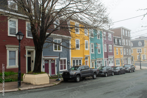 Canvastavla Jelly Bean Row in St