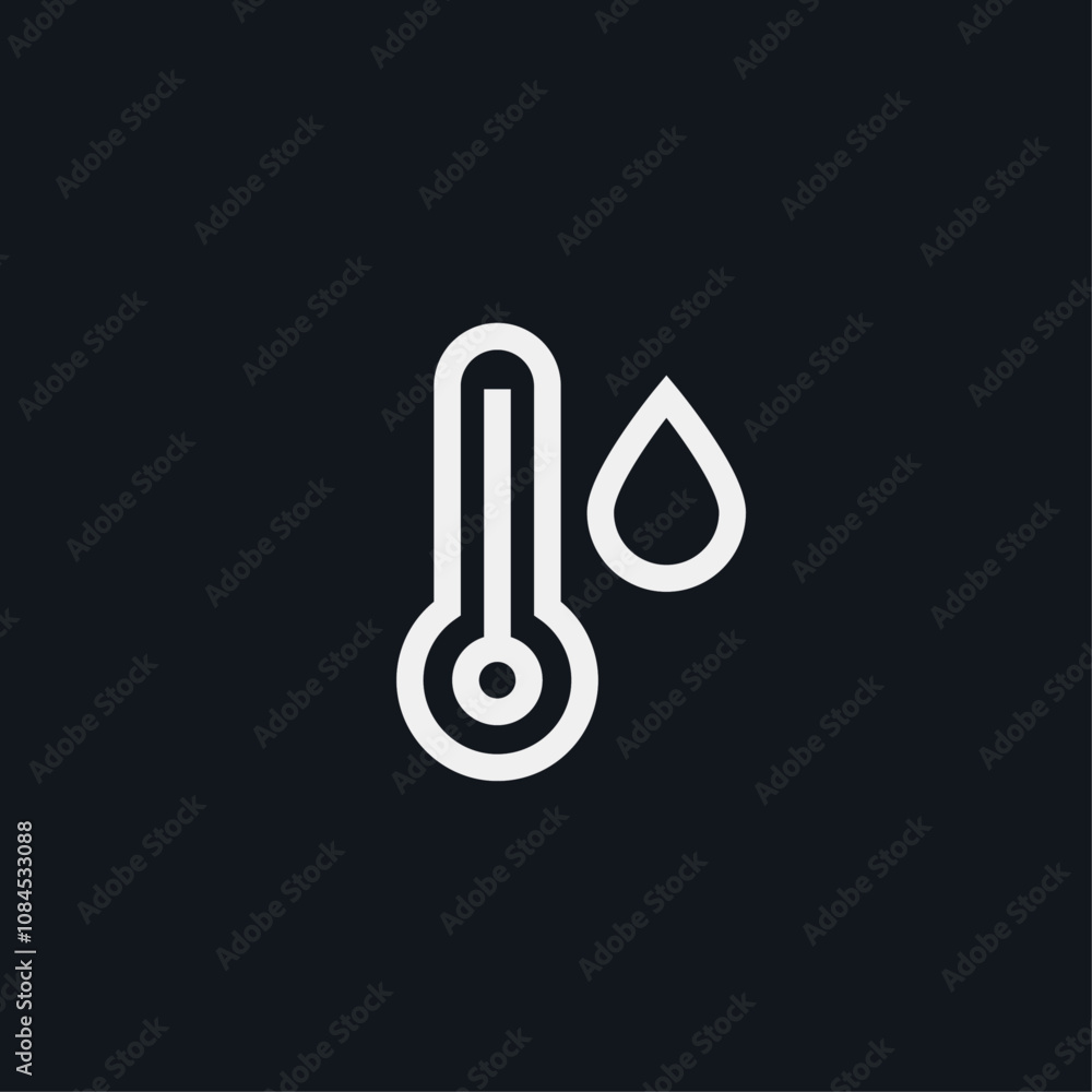 Temperature icon flat vector design Temperature icon flat vector design