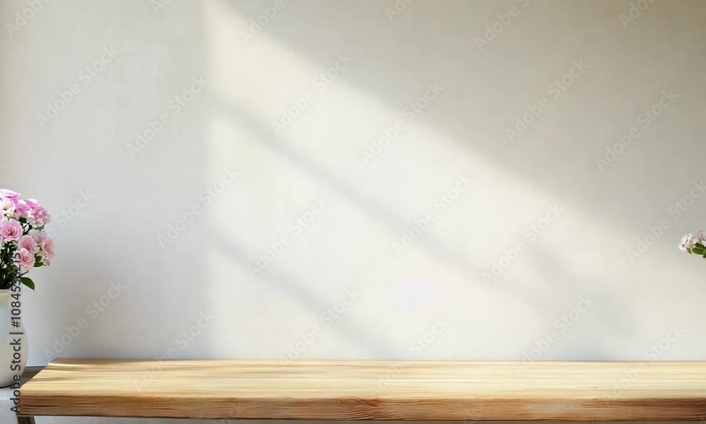 Minimalist Tabletop with Flowers Minimalist Tabletop with Flowers