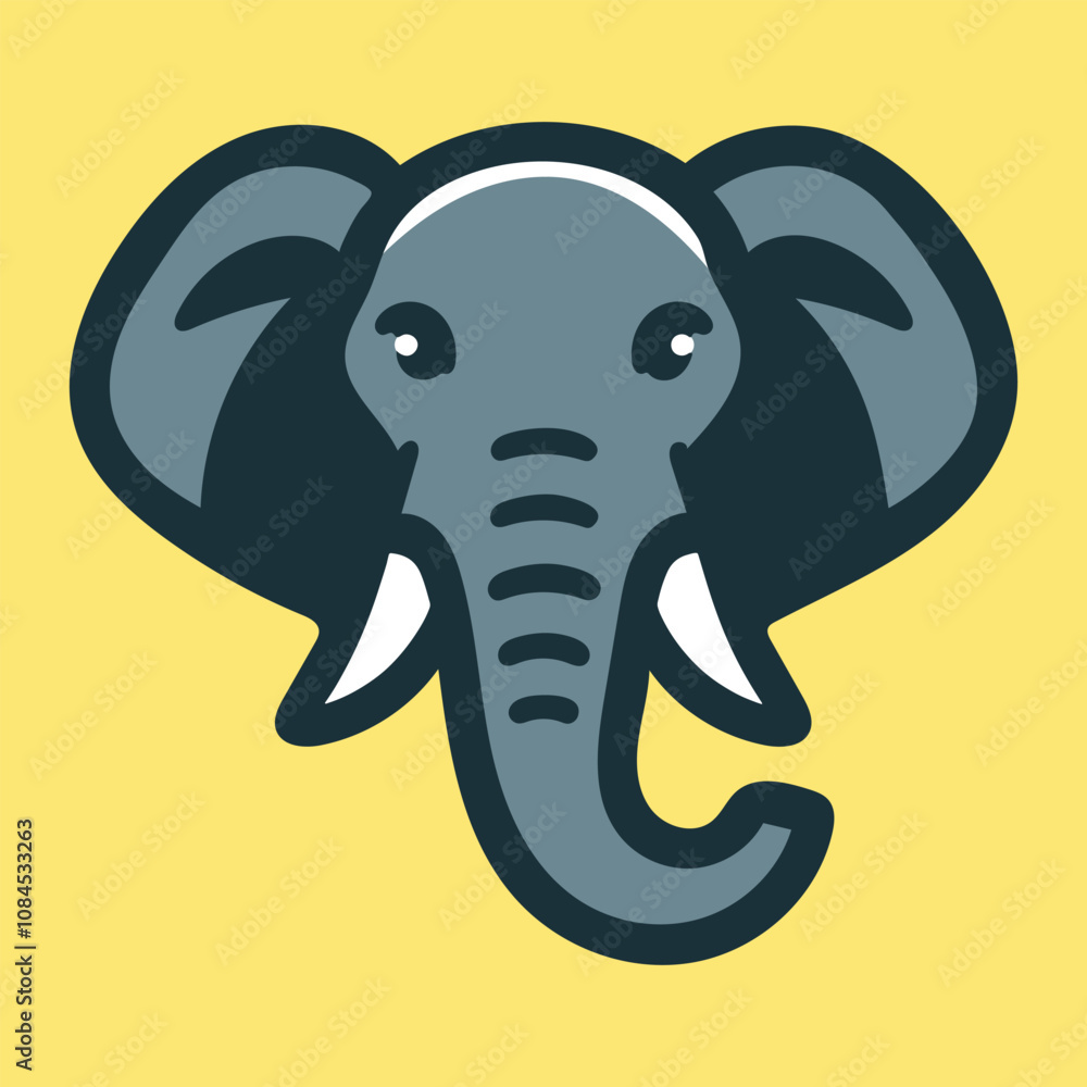 An elephant head vector illustration An elephant head vector illustration
