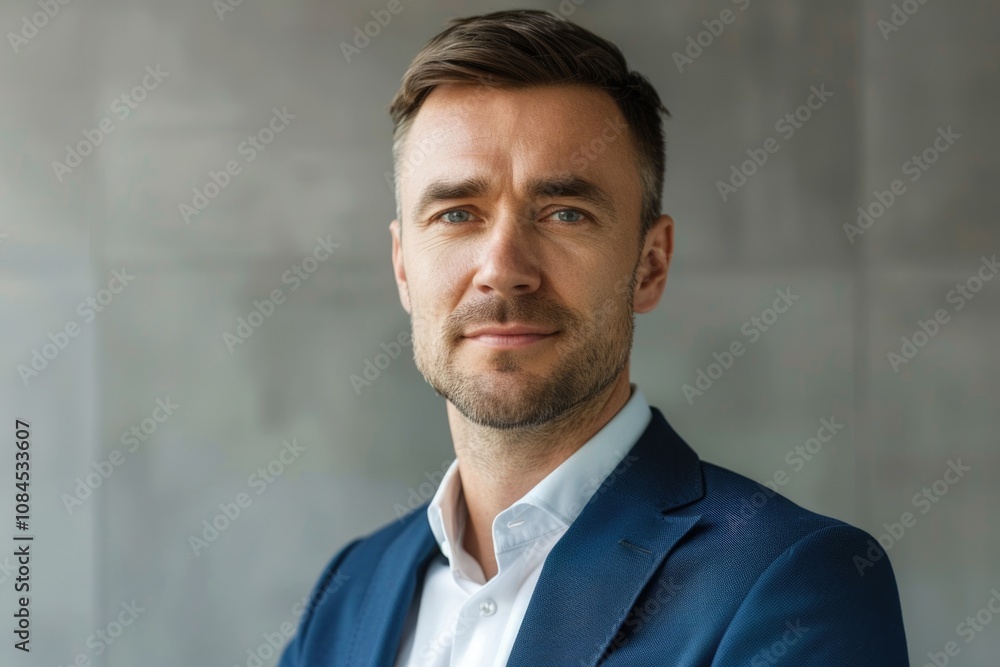 Close up portrait of stylish executive leader in office setting. Close up portrait of stylish executive leader in office setting.